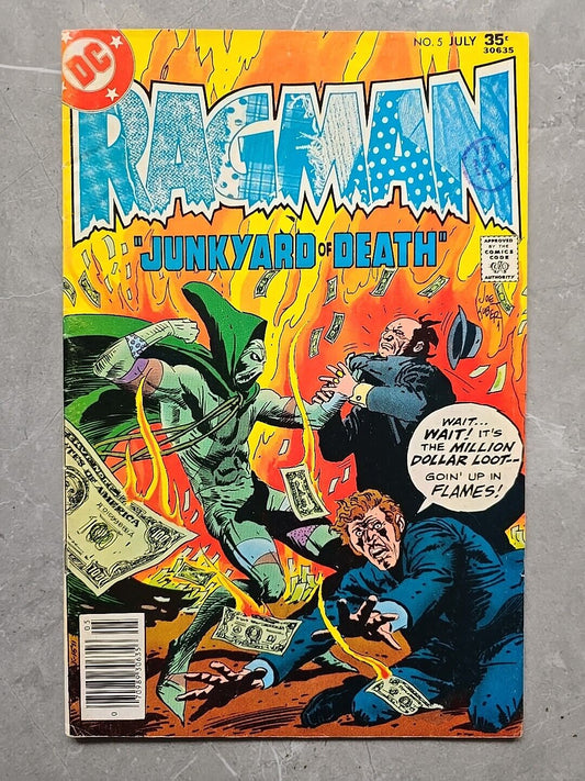 RAGMAN #5  DC Comics 1977 Bronze Age Superheroes VF junkyard of death final