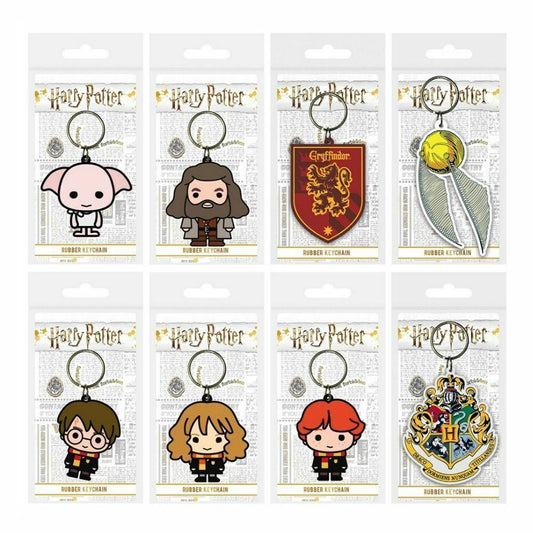 Harry Potter Official Licensed Collectable Rubber 2D Keyrings CHOOSE WHICH