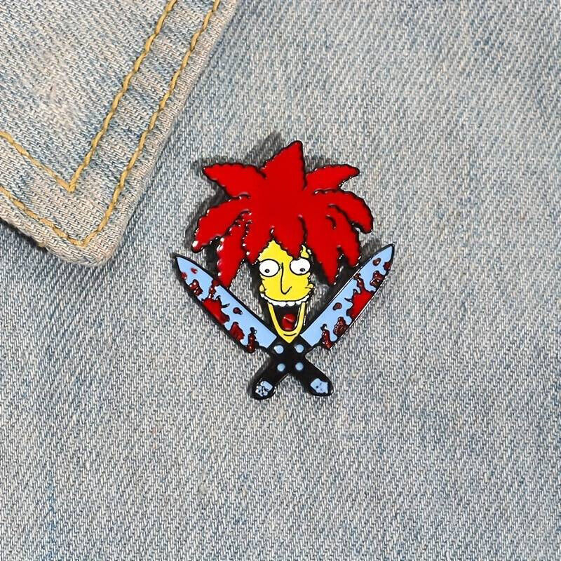 The Simpsons Pin Badge Sideshow Bob Enamel 90s Cartoon Television Simpsons Xmas