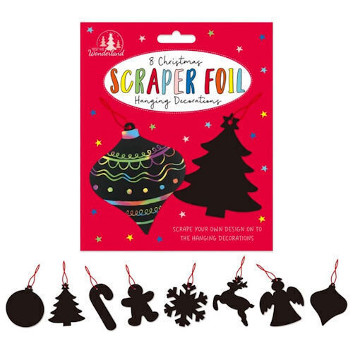 Scraper Rainbow Foil Christmas Xmas Activity Kids Children Drawing Scratch