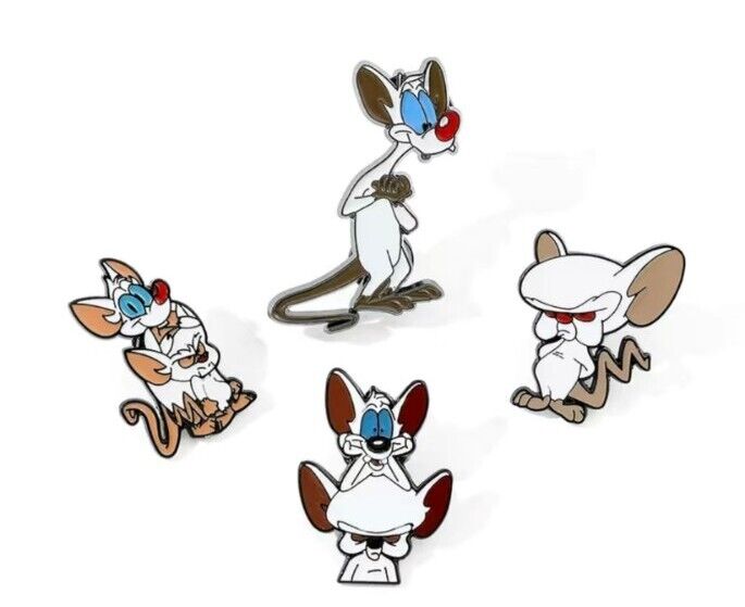 Pinky And The Brain Metal Enamel Pin Badge Brooch Animaniacs Warner Bros Mouse