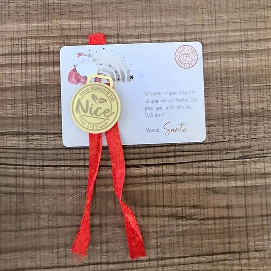 Santa's Nice List Certificate & Medal Letter From Santa good behaviour elf