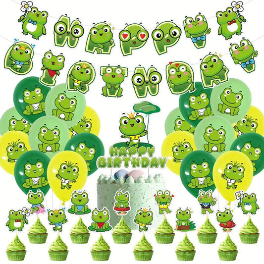 Frog Balloon Party Birthday Decorations Boys Girls Balloons Green Frog