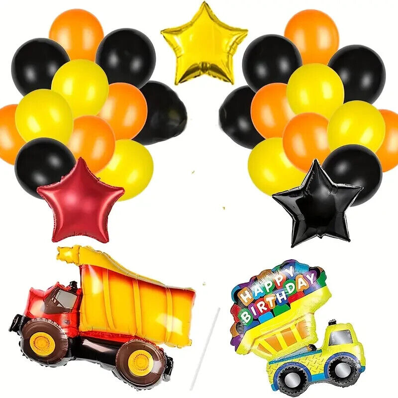 Tractor Birthday Party Decorations Balloons Digger Truck Construction