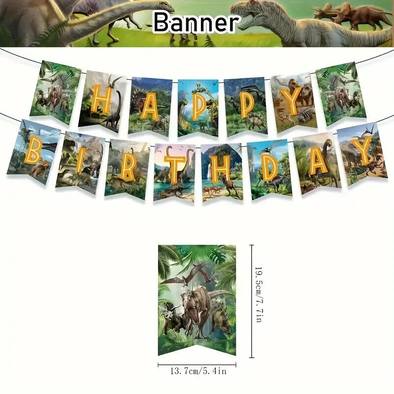 JURASSIC PARK DINOSAUR Balloon Party Birthday Decorations Boys Girls Balloons