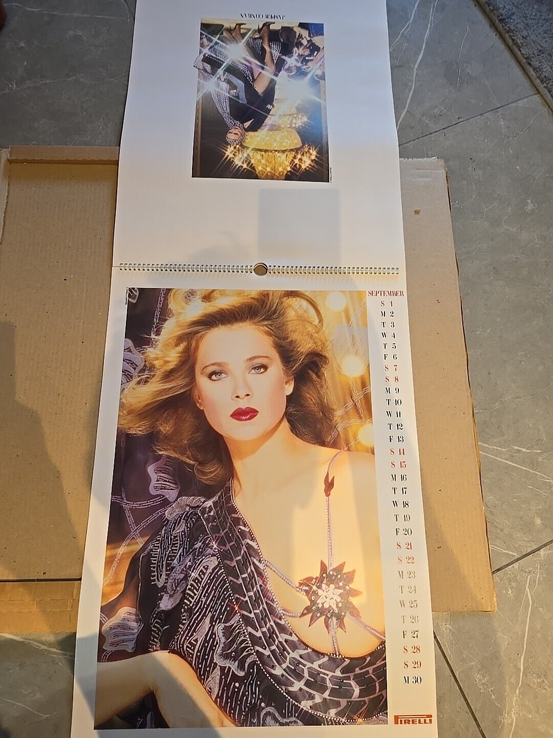 Vintage 1985 PIRELLI CALENDER Top 1980s Clothing Designer Conran Zandra Rhodes