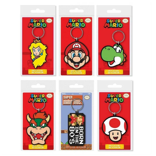 Official Nintendo Super Mario 2D Keyring Keychain Princess Toad Yoshi Bowser