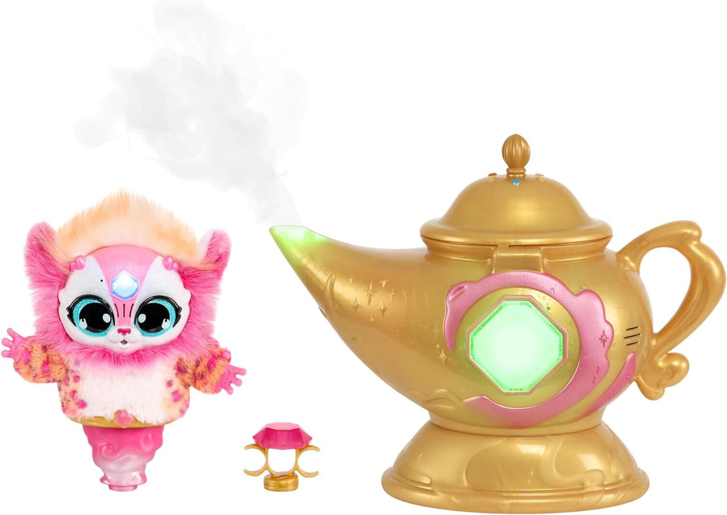 Magic Mixies Magic Genie Lamp with Interactive 8 inch PINK Plush Toy & 60+ Sound
