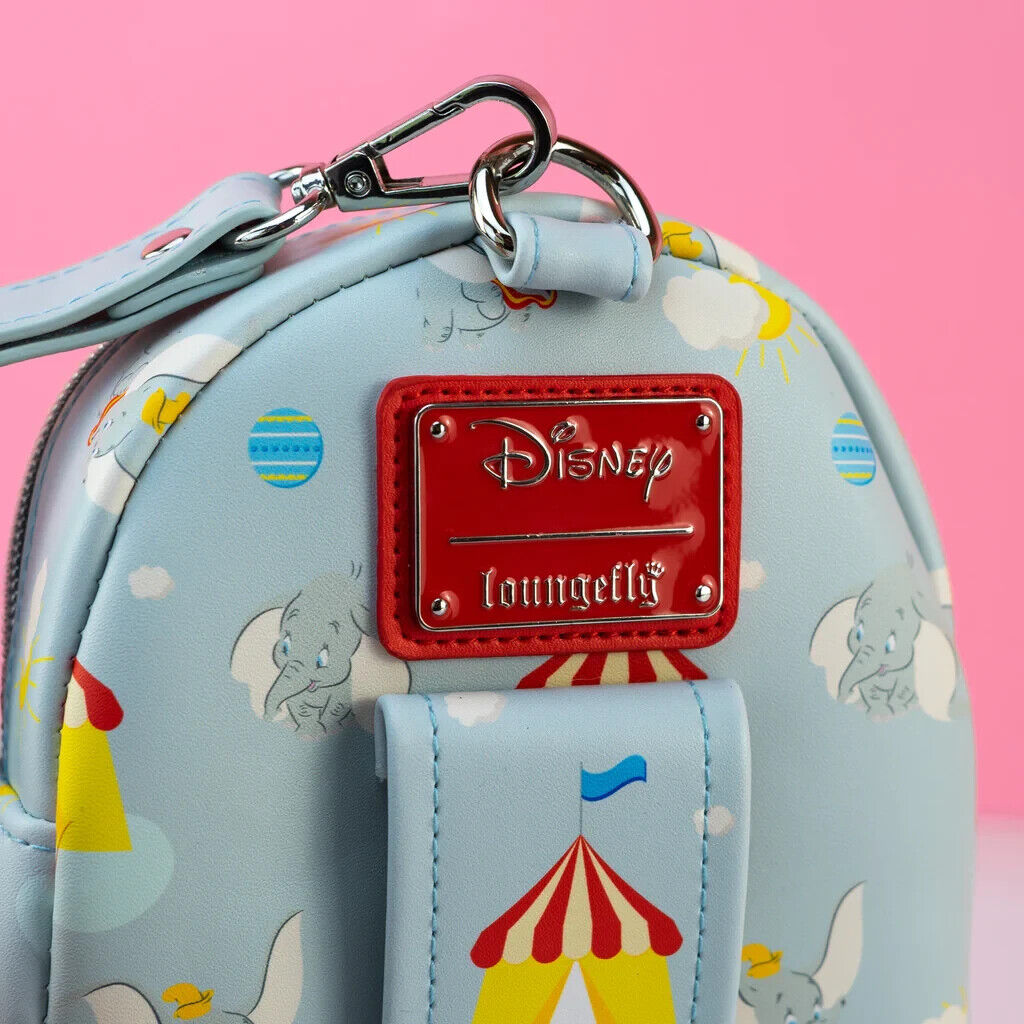 Mini Backpack Disney Flying Circus Tent Loungefly Elephant Pink Dumbo WRISTLET