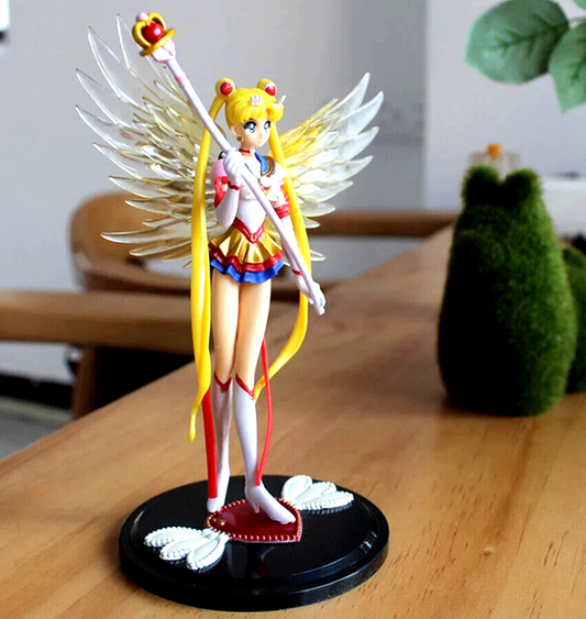Anime Sailor Moon Tsukino Usagi Figure Eternal Tiare PVC Cake Ornaments Doll 