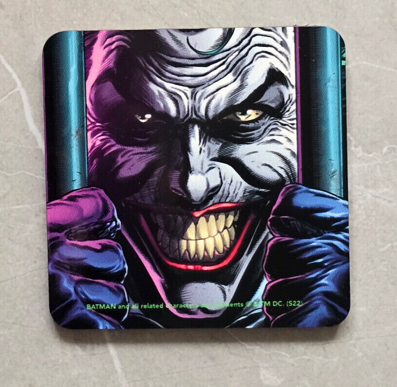 BATMAN JOKER FACES Coaster Retro TV Drinks Mat BLACK MULTI BATMAN THREE JOKERS