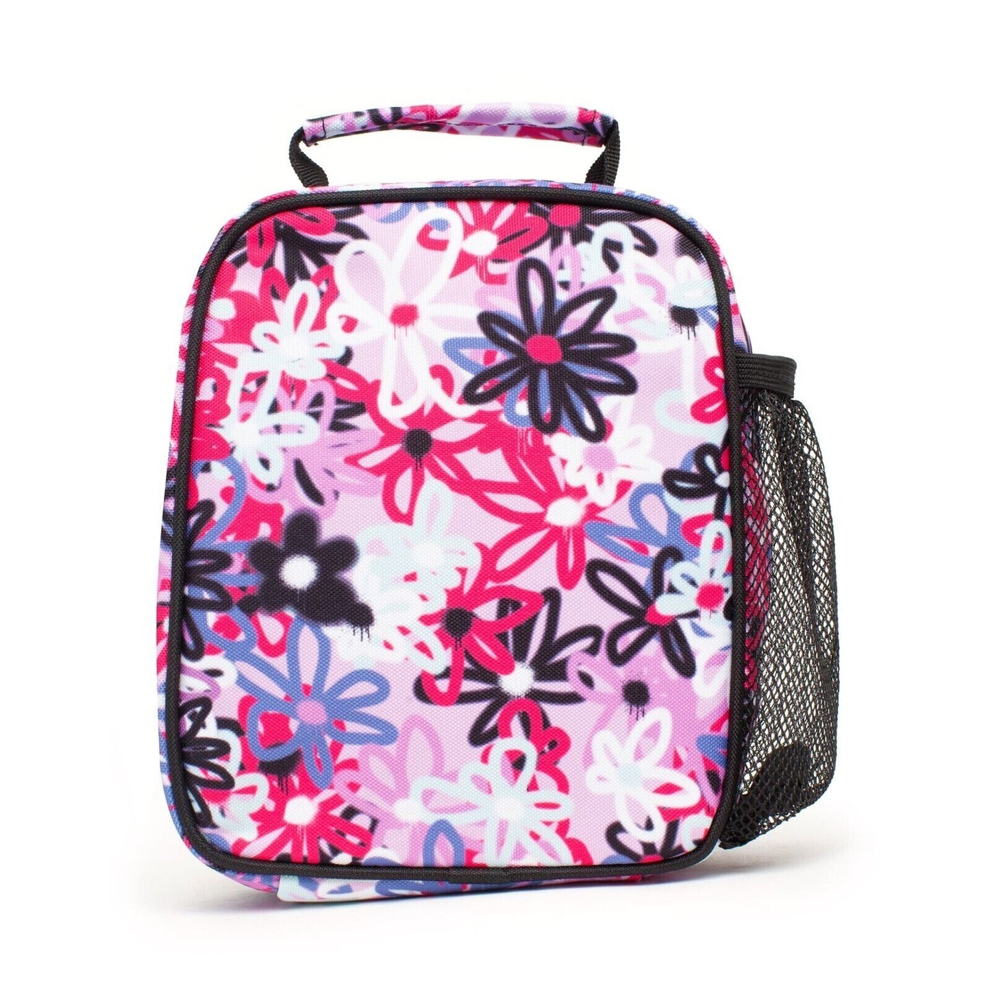 HYPE Graffiti Flowers Lunch Box Bag Purple Pink Black White Blue Kids Adults Fun