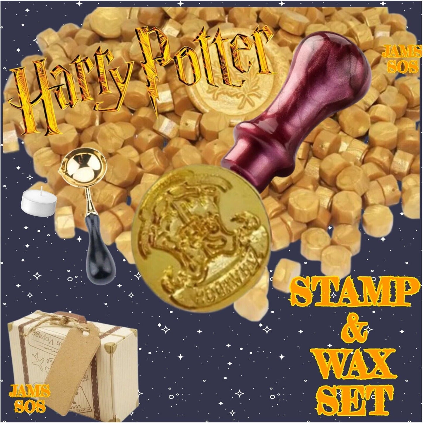 HARRY POTTER WAX WRITING SEAL MELT SET HOGWARTS LETTER GRYFFINDOR RAVENCLAW