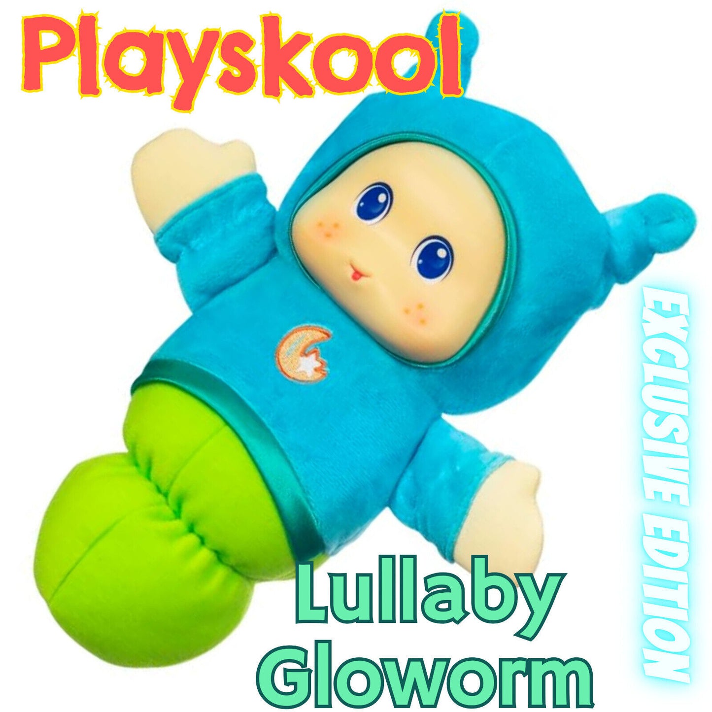 Playskool Hasbro blue lullaby Gloworm  Musical Light Up Rare, Brand New & Sealed