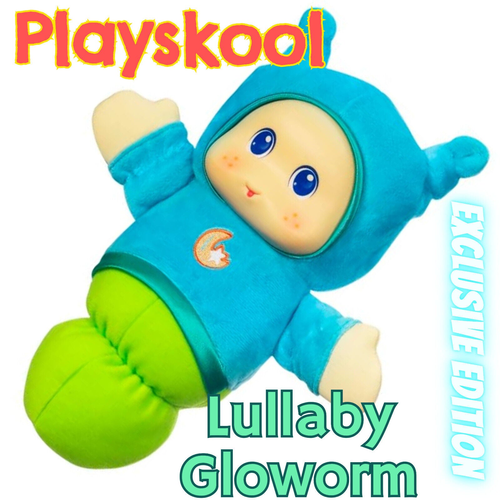 Playskool Hasbro blue lullaby Gloworm  Musical Light Up Rare, Brand New & Sealed