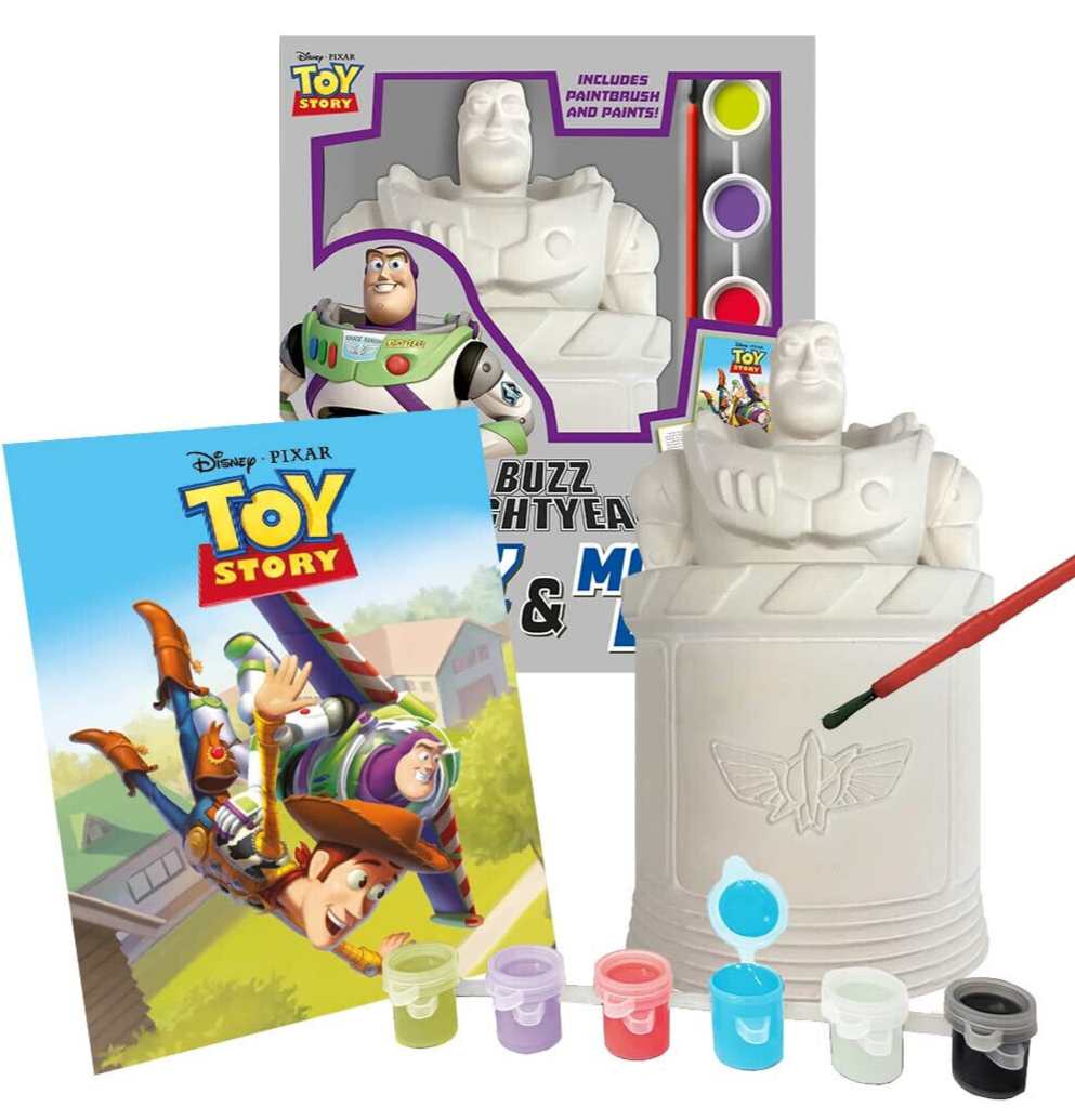 Disney Pixar Toy Story Buzz Lightyear Story Book & Money Box Paint yourself