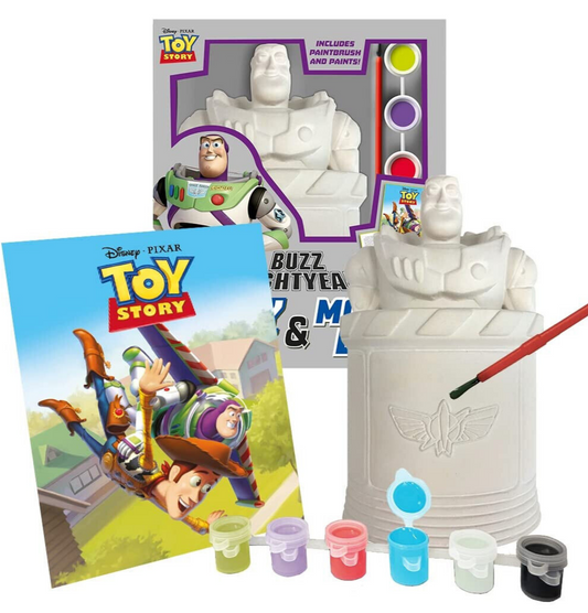 Disney Pixar Toy Story Buzz Lightyear Story Book & Money Box Paint yourself
