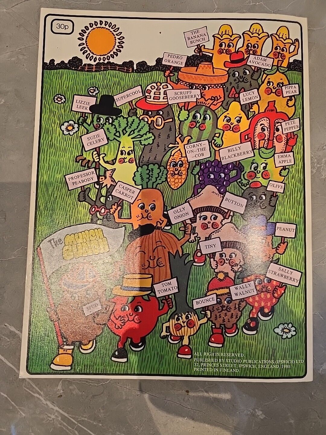 UNUSED NO 3 MINT The Munch Bunch 1980 ORIGINAL COLOURING BOOK Retro Kids TV