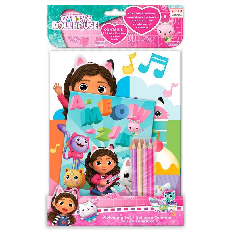 NEW IN Gabby's Dollhouse Coloring set Cat Adventures uk seller Beautiful set