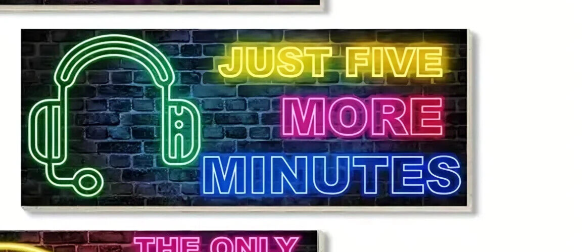 Wooden Gamer Bedroom Wall Door Decor Sign Plaque Gaming GAME WIFI HEADSET