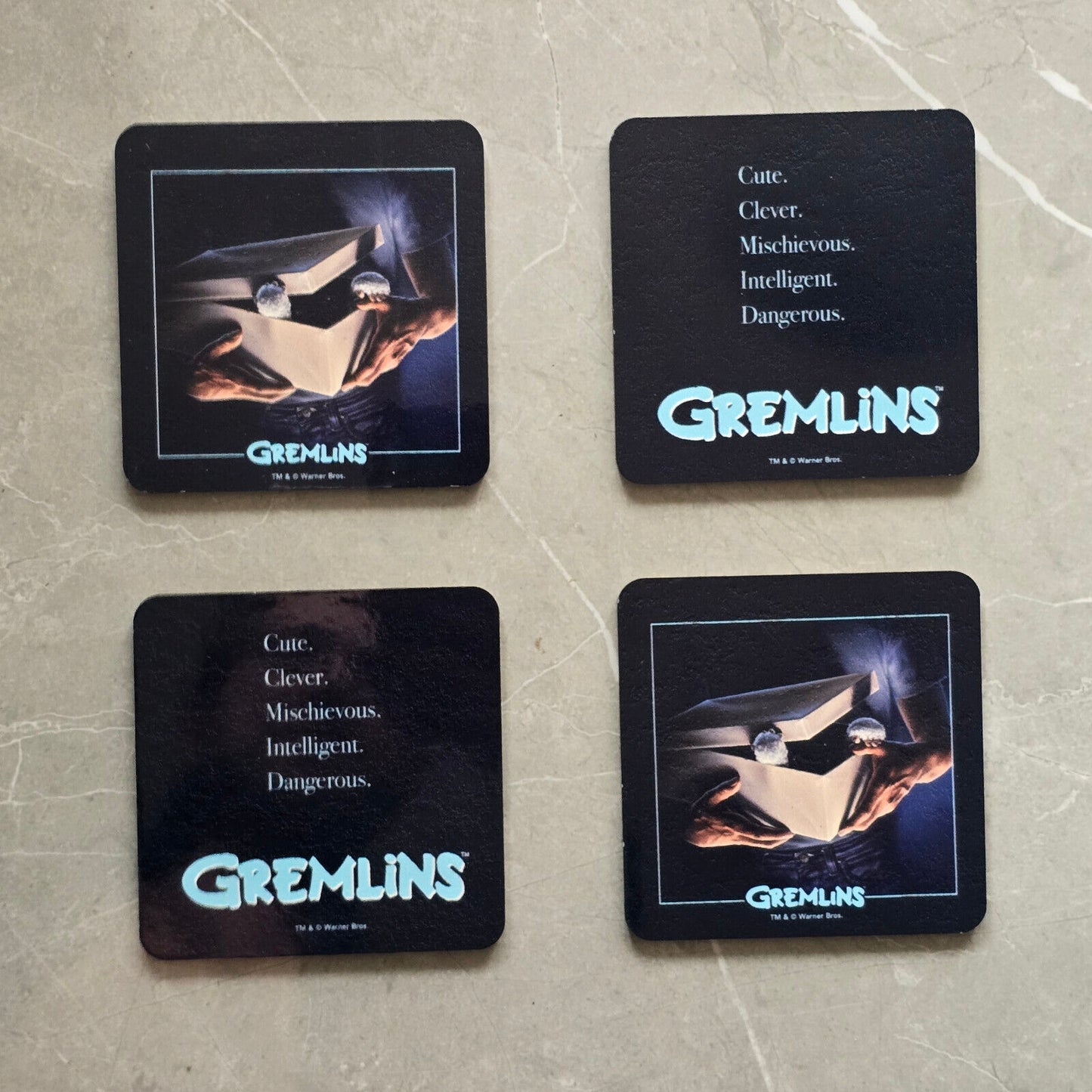 Gremlins Monster Table Coaster Vintage MOGWAI Beer MOVIE Tea Drink Cup Mat