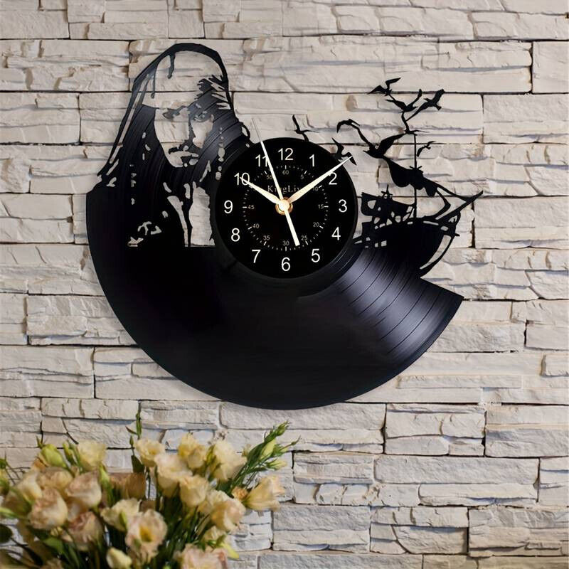 Pirates of the Caribbean Vinyl Wall Clock Record Clock Decor Watch Disney DEPP