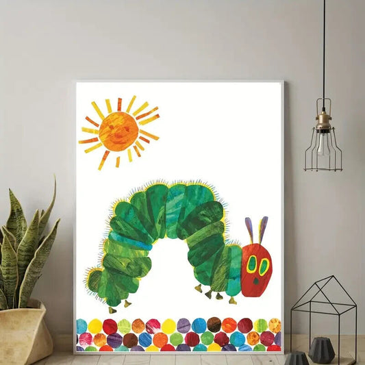 HUNGRY CATERPILLAR Canvas Art Print HOME KIDS CHILDRENS BOOK EDUCATIONAL XMAS