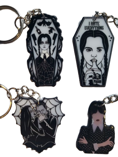 Wednesday Addams keyring Keychain The Addams Family Toy Kid Gift Netflix Horror