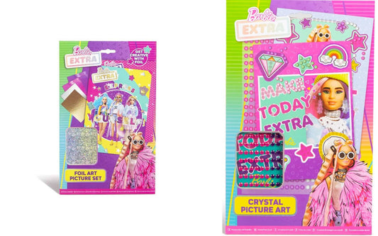 BARBIE EXTRA Barbie Foil Art Picture Set BARBIE CRAFT NEW CHILDRENS MOVIE 2024