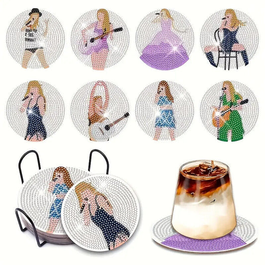 Diamond Painting Coaster TAYLOR Swiftie DIY Diamond Art Crafts TEA DRINK SWIFT