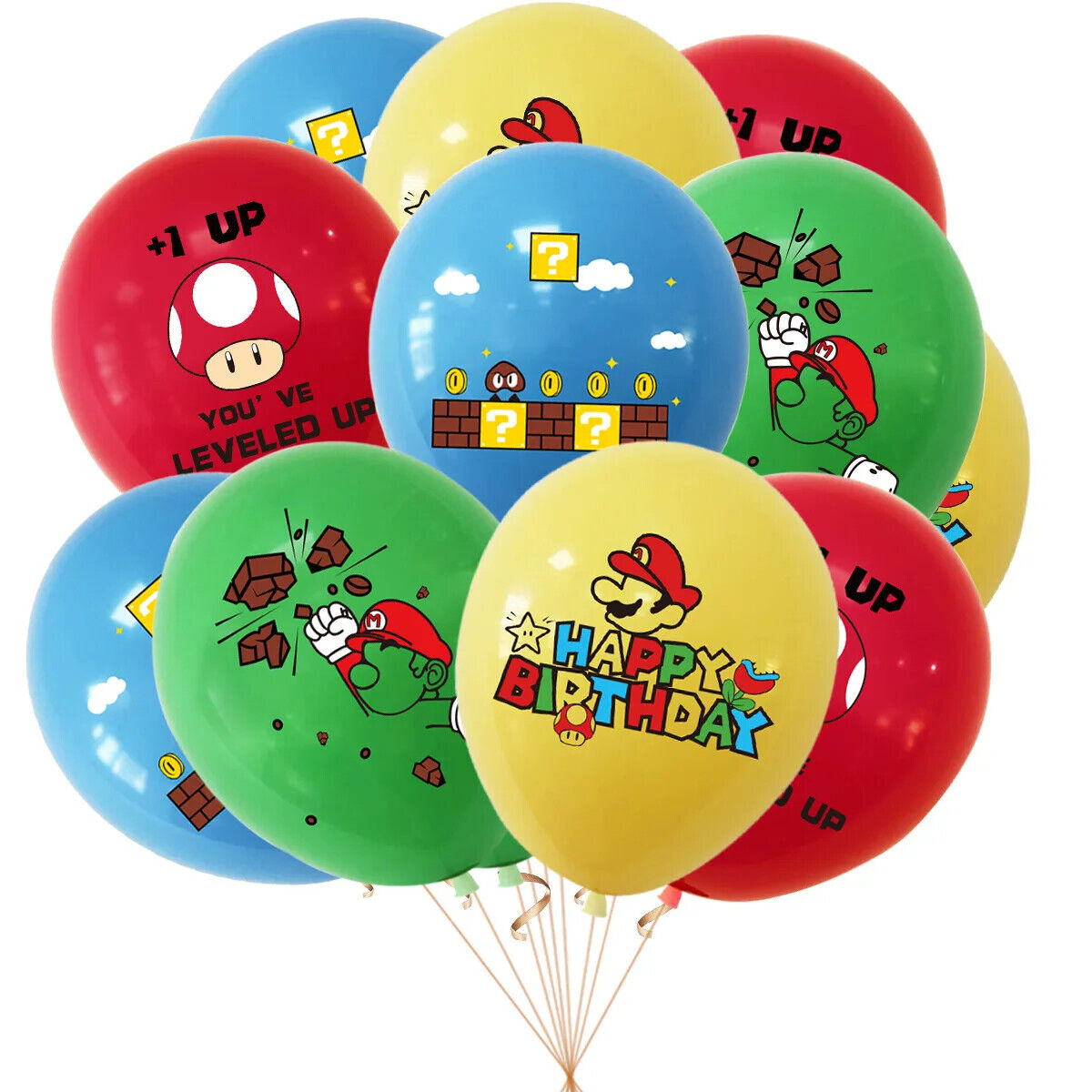 Super Mario Latex Balloons Kids Happy Birthday Banner Party Decor balloon movie