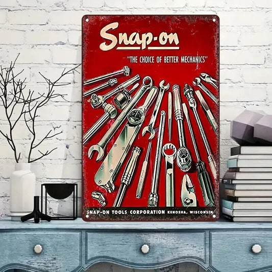 Retro Garage Metal Sign Snap-On Tools Tin Sign Vintage Workshop Tin MECHANIC