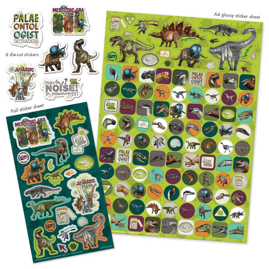Natural History Museum MEGA PACK STICKERS DINOSAUR SPARKLY