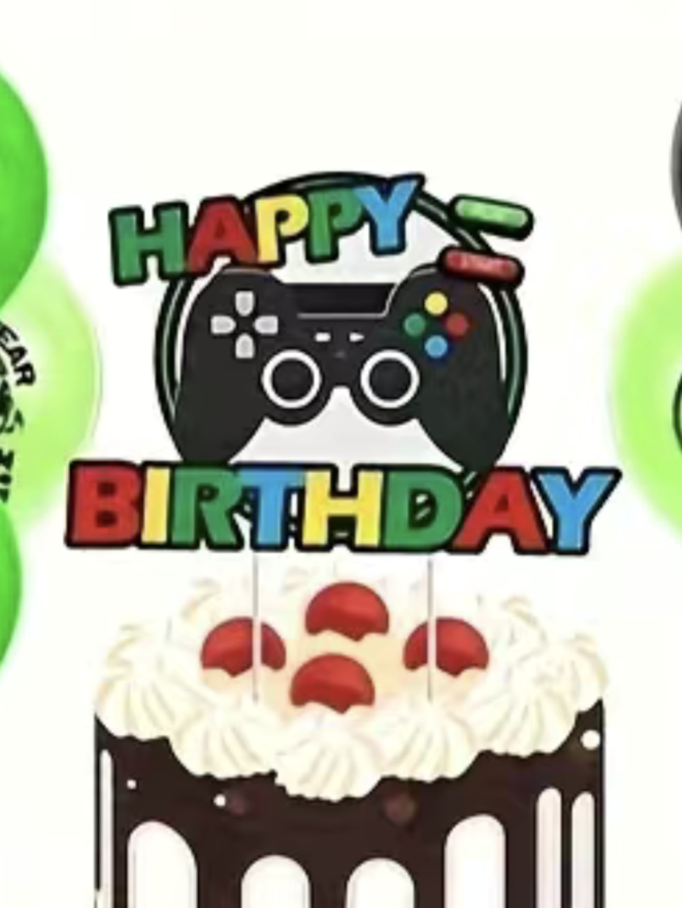 Gaming Birthday Party Decorations Balloons Fun Red Game Gamepad