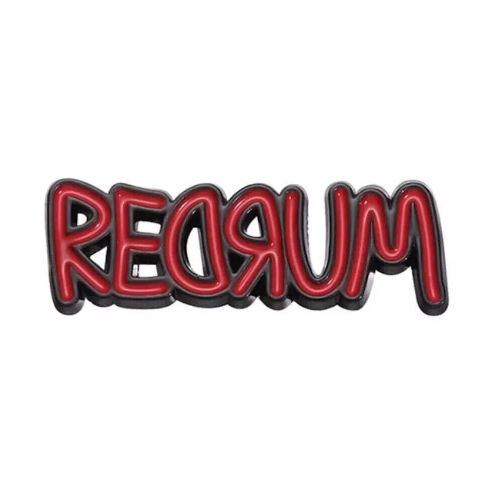 Metal Pin Badge The Shining Redrum Murder Kubrick Horse Racing