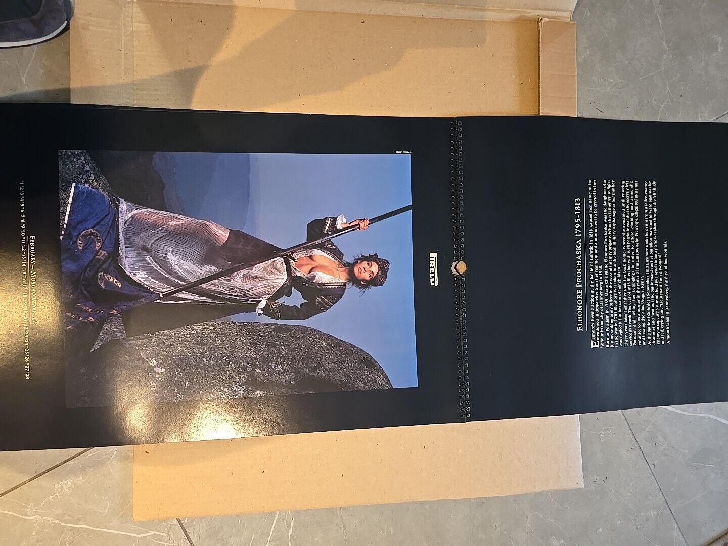 LARGE The Pirelli Calendar 1991 Original Box Casing Stunning Art Work Quality