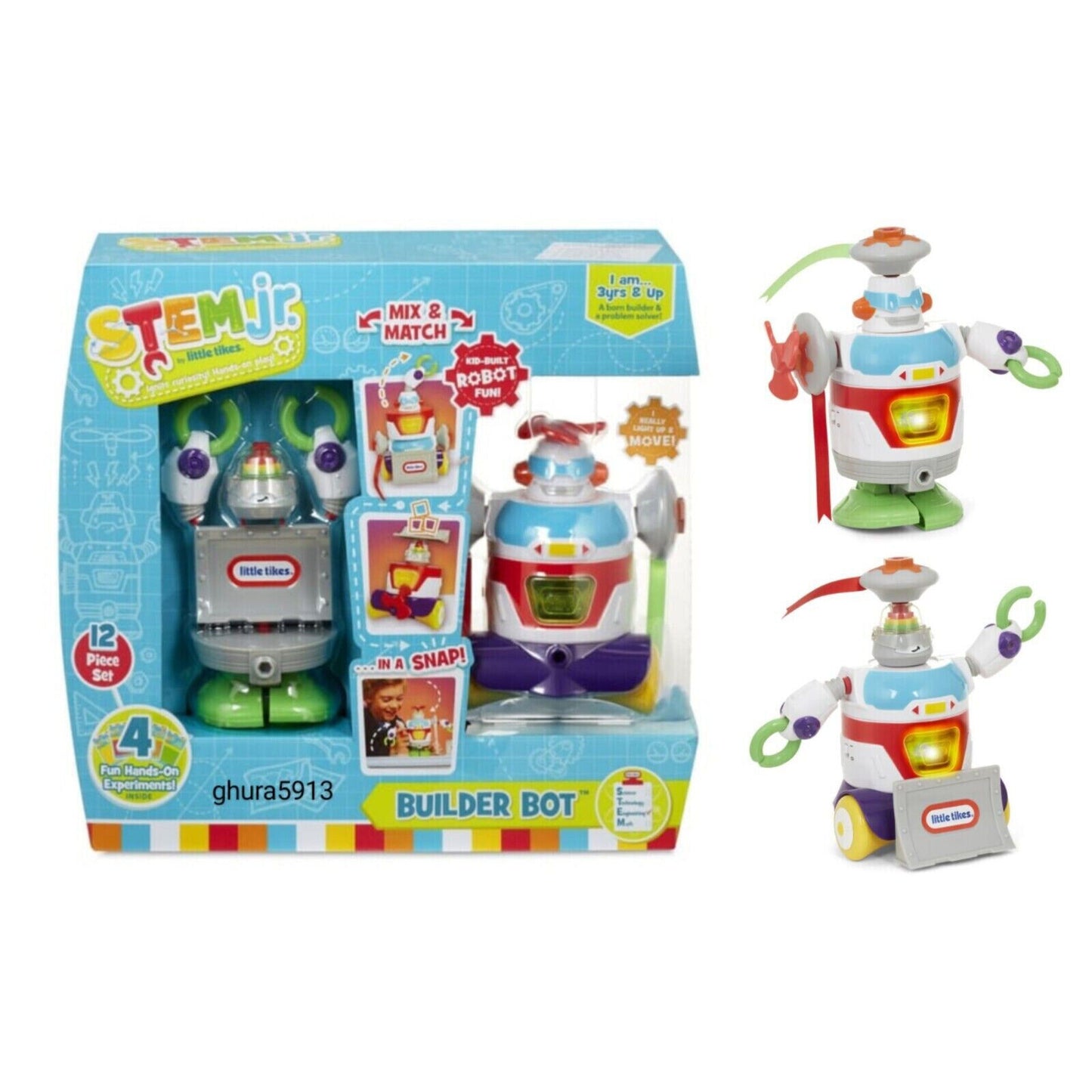 Stem Jr.Junior By Little Tikes Builder Bot Make a Toy Robot 3+ Years Robot Fun