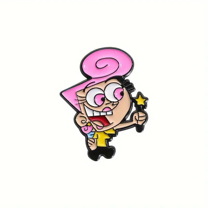 FAIRLY ODD PARENTS Metal Enamel Pin Badge Adult Teen TV SHOW CARTOON NICKELODEON