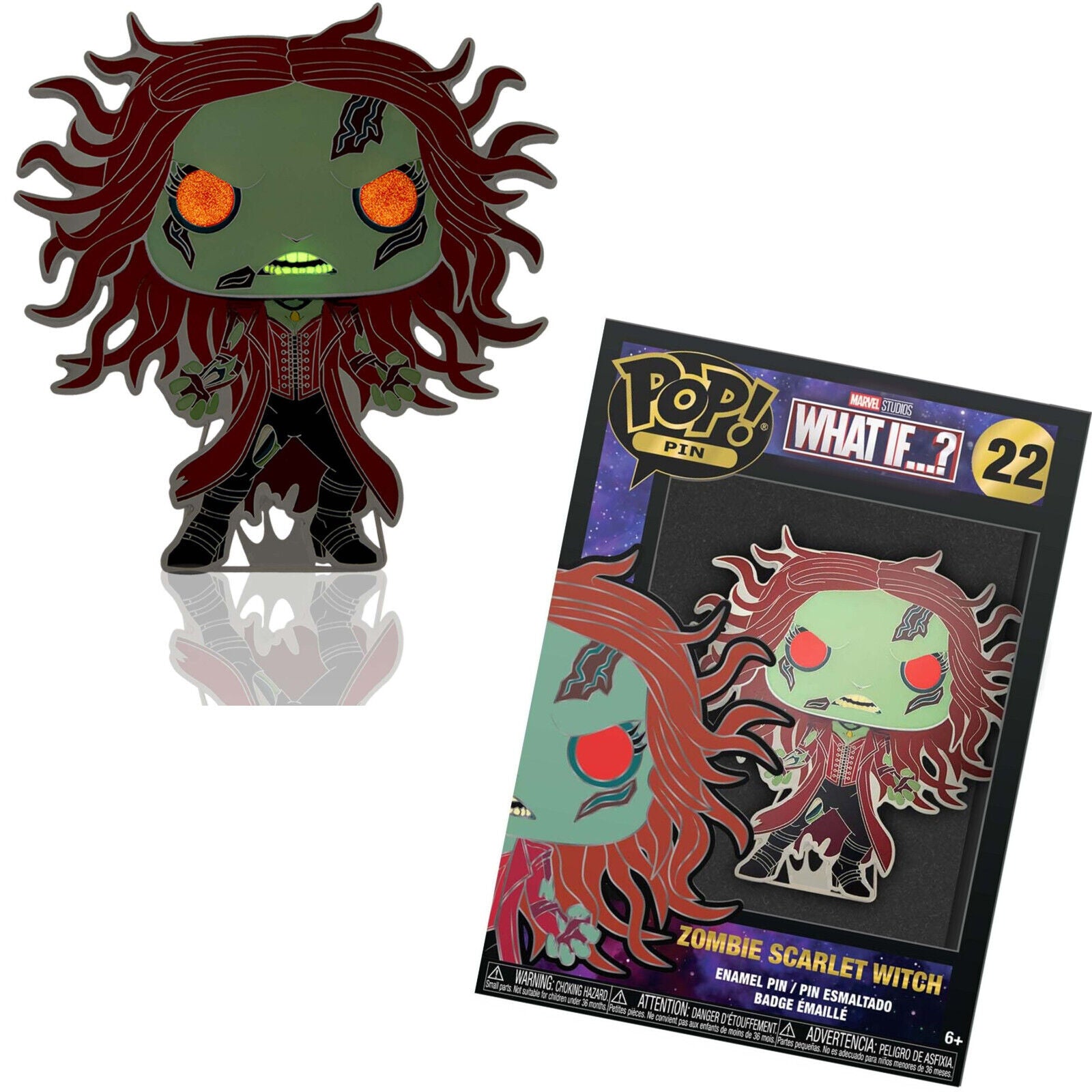 Marvel Zombie Scarlet Witch 22 Pop Pin Enamel What If...? Glows In Dark Sealed