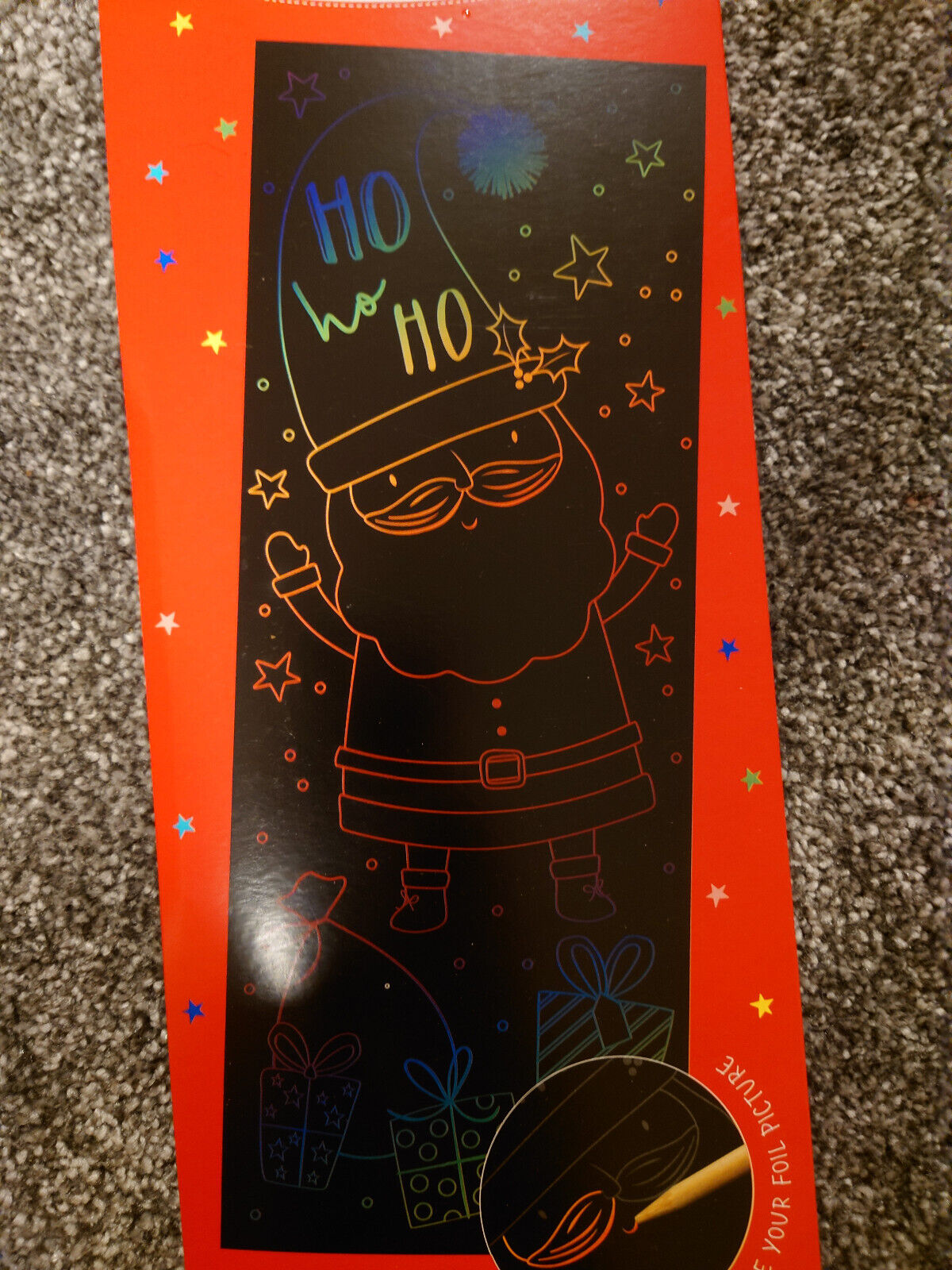 Scraper Rainbow Foil Christmas Xmas Activity Kids Children Drawing Scratch