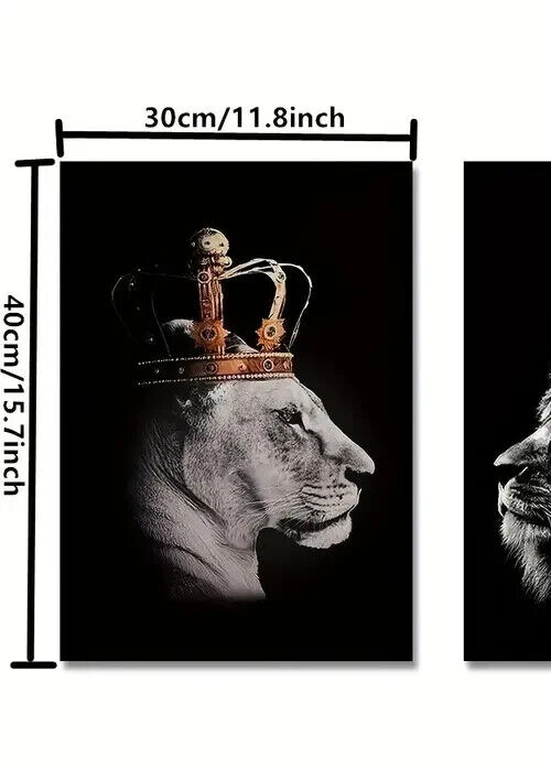 LARGE Golden Lioness Canvas Print Unframed Picture Wall Art KING MUFASA queen