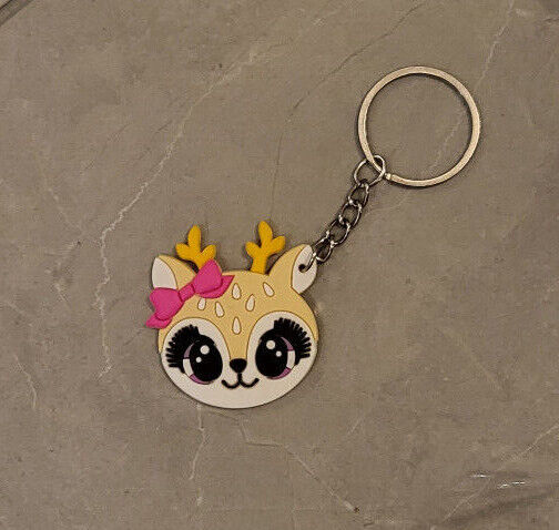 NOVELTY KEYRING RAINBOW BRIGHT OWL CAT MOUSE UNICORN DEER DOG FILLER PARTY