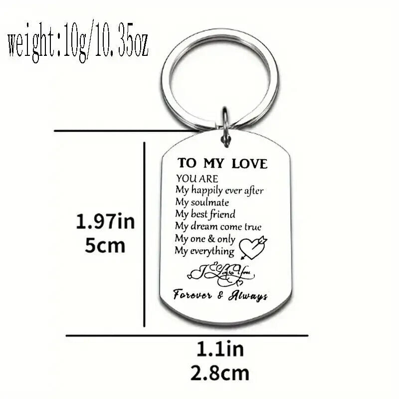 To My Love you best friend soul mate Keyring keychain valentines birthday Gift