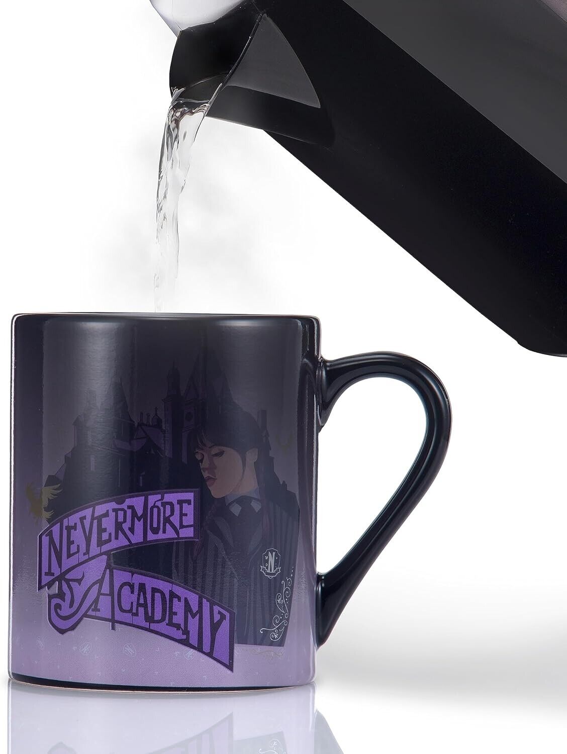 Wednesday ADDAMS NEVERMORE ACADEMY Heat Changing Ceramic Mug Cup Tea Coffee