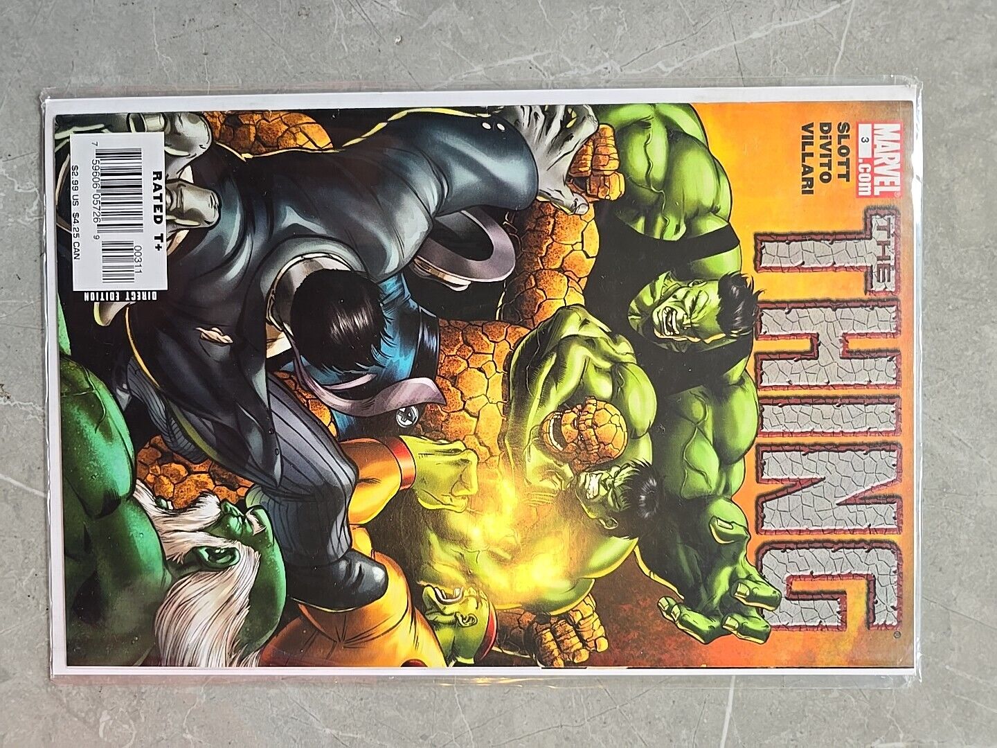 THE THING FULL SET # 1-8 2006 SIGNED BY DAN SLOTT NEVER READ MARVEL CIRTIFICATE