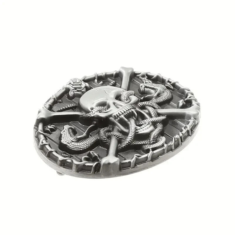 Cross Skull Belt Buckle Snake Skeleton Gothic COWBOY PUNK ROCK HORROR HALLOWEEN