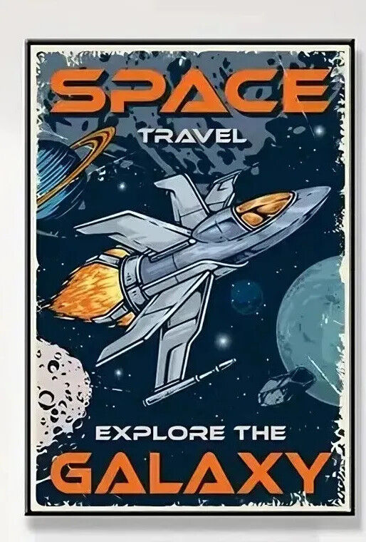 SPACE FUTURISTIC CANVAS Wall Art Movie Poster Print Picture ROCKET ALIENS SHIP