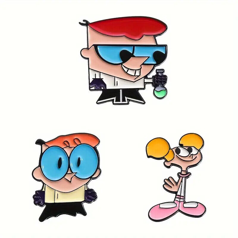 DEXTERS LABORATORY Metal Enamel Pin Badge NICKELODEON LAB