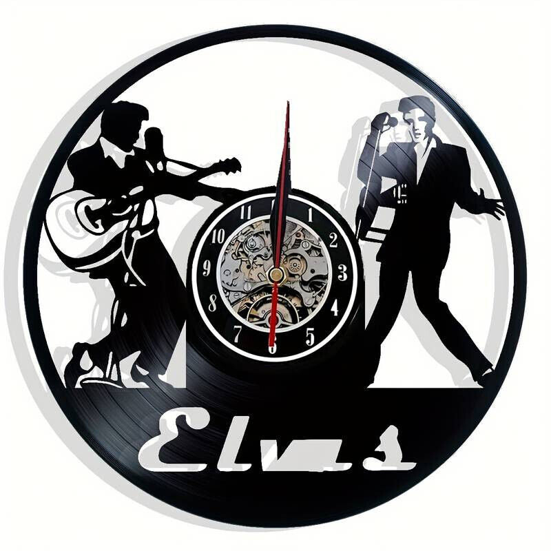 Elvis Vinyl Wall Clock Record Clock Decor Watch Presley King Of Rock N Roll 30CM