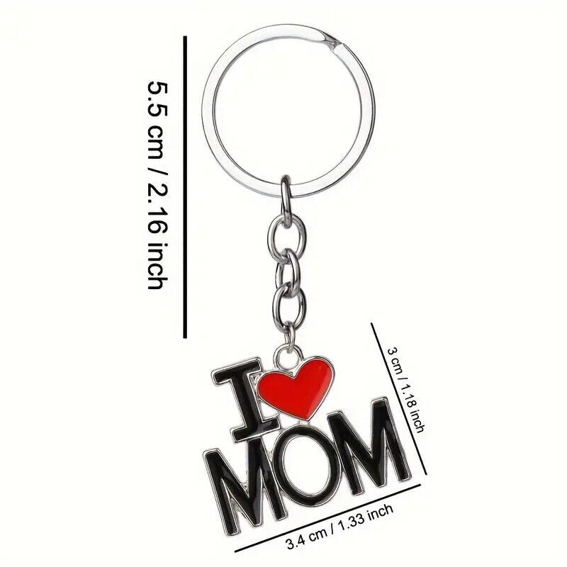 I LOVE MAMA MOM DAD PAPA Keyring KEEPSAKE FAMILY PARENTS GIFT KEYCHAIN